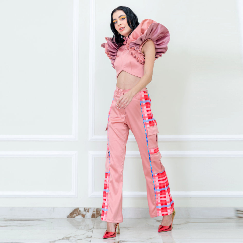 Destiny Rose Gold Cropped Jacket Sleeveles (6832746790935)