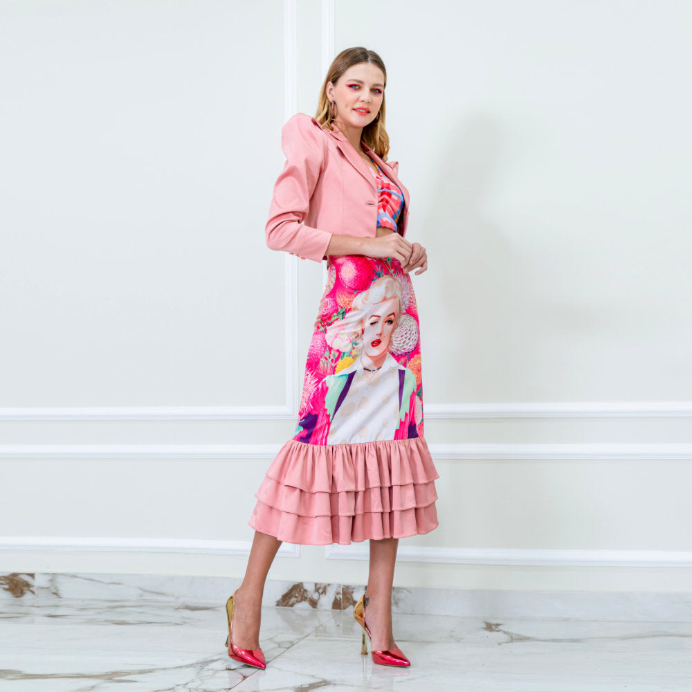 Carrie Monroe Skirt With Marilyn Flower Passion (6861054902295)