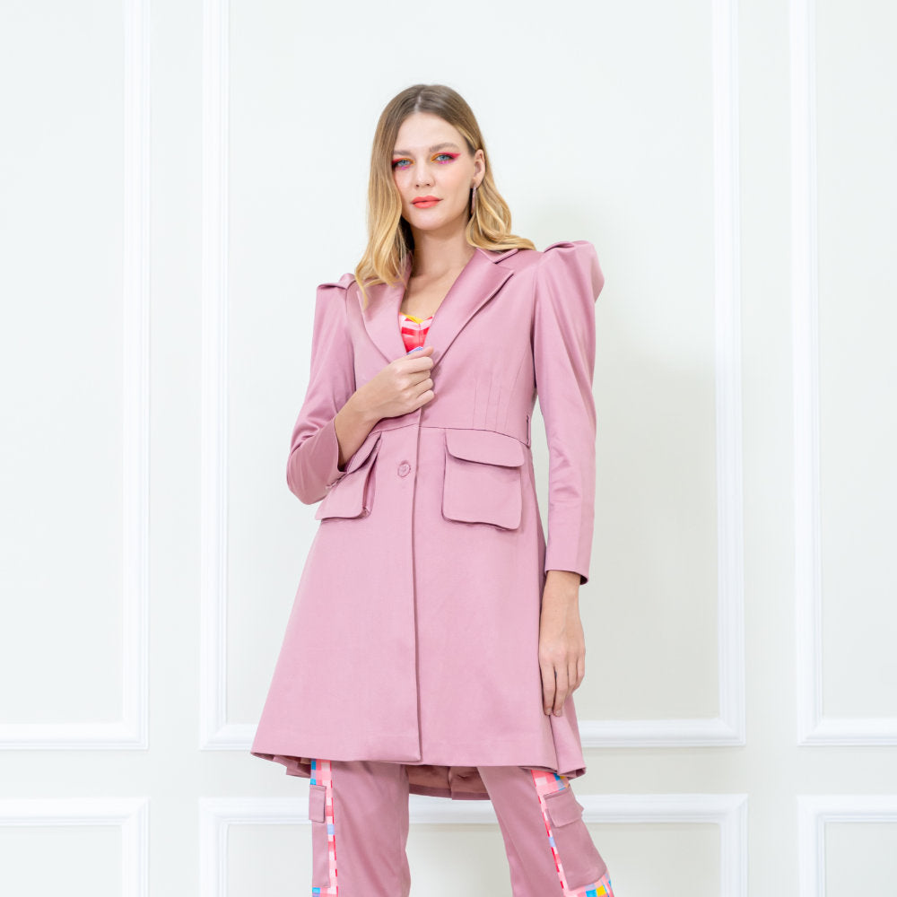 English Signature Blazer Mid-Length in Blush (6832745840663)