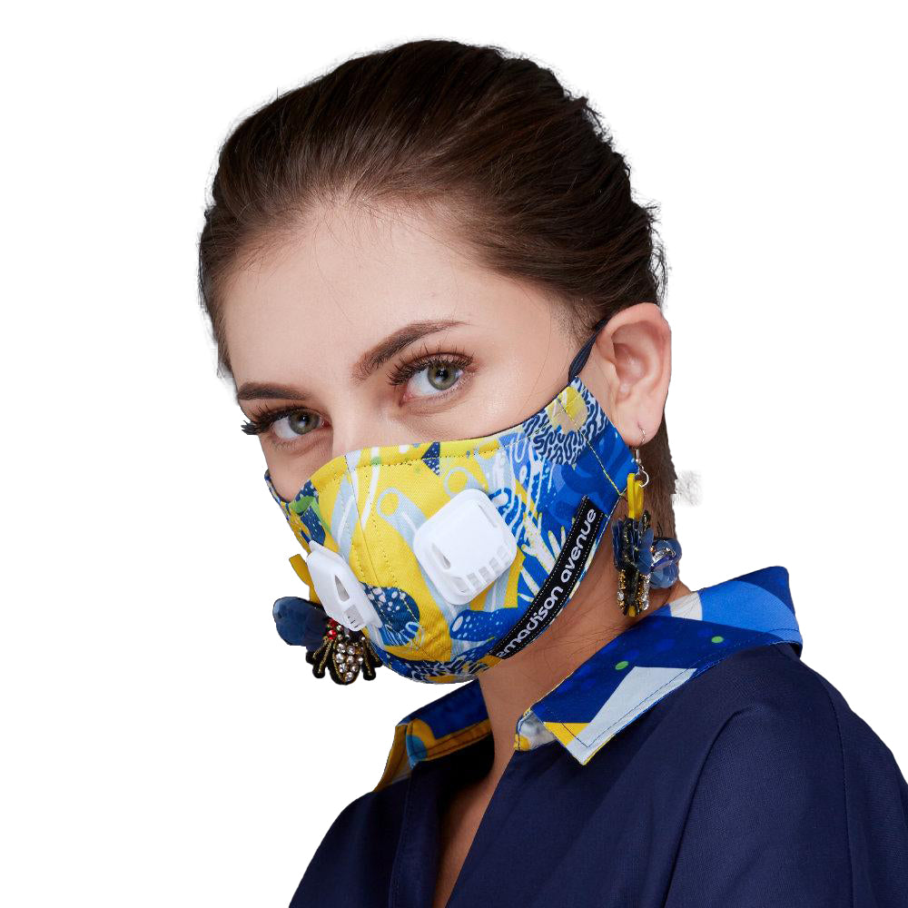 Liga in Yellow Facemask With Air Valve (4535557292055)
