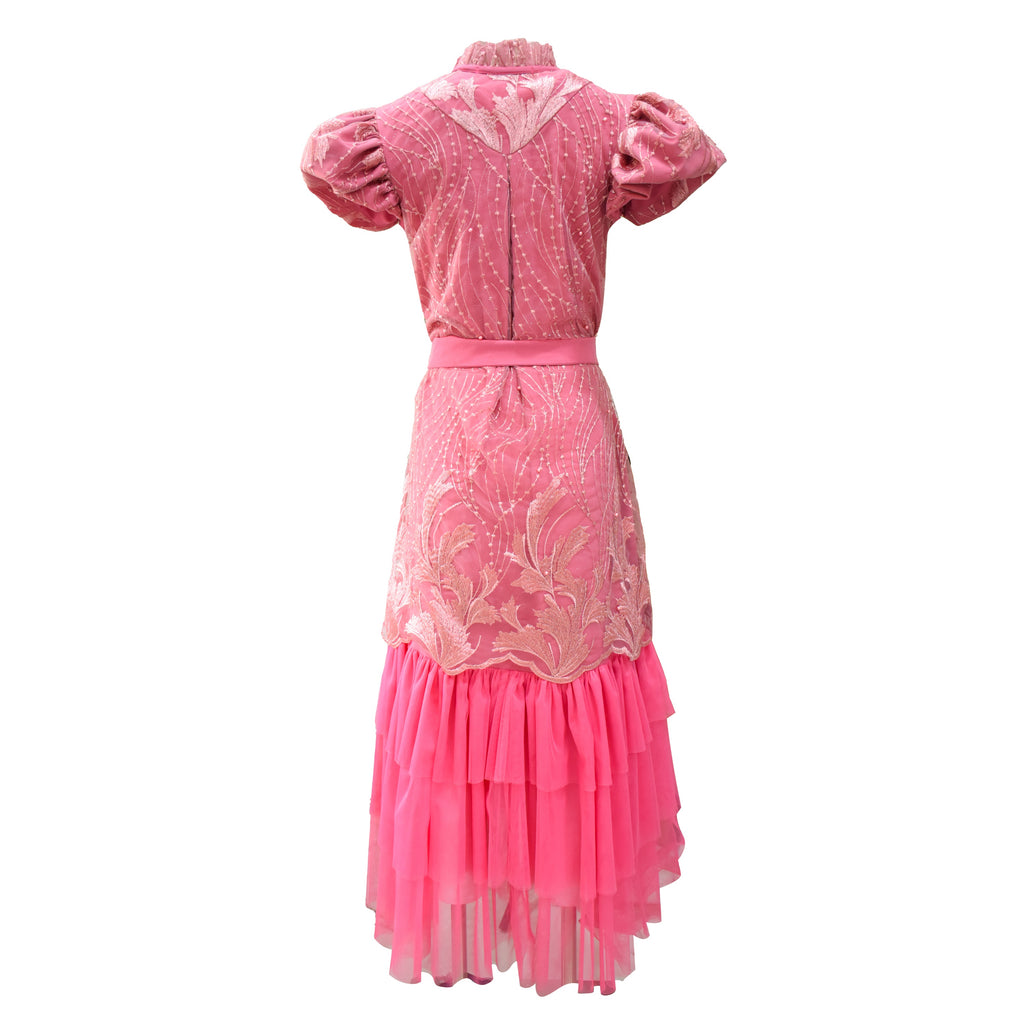 Be Mine Hasna Rose Pink Lace Dress (6669920436247)