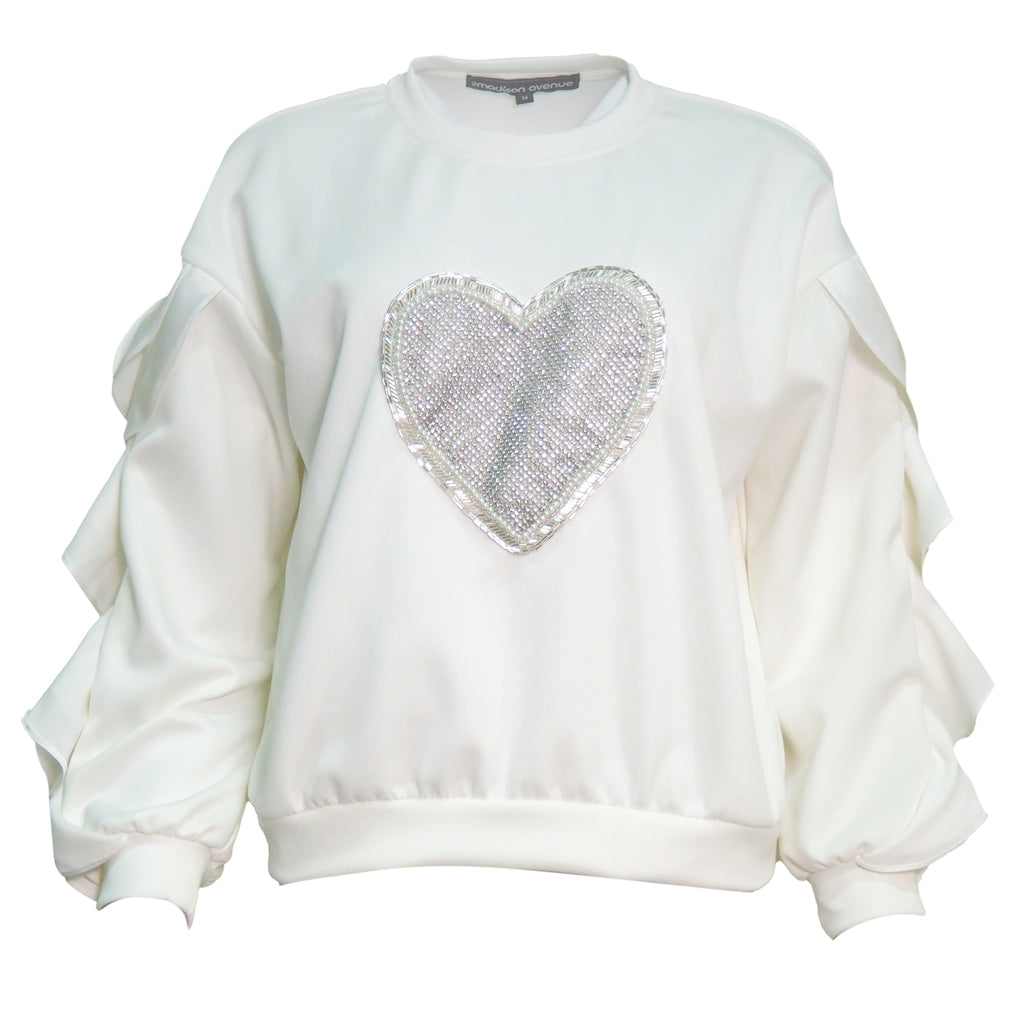 Be Mine Love Sweater in White (regular) (6669921615895)