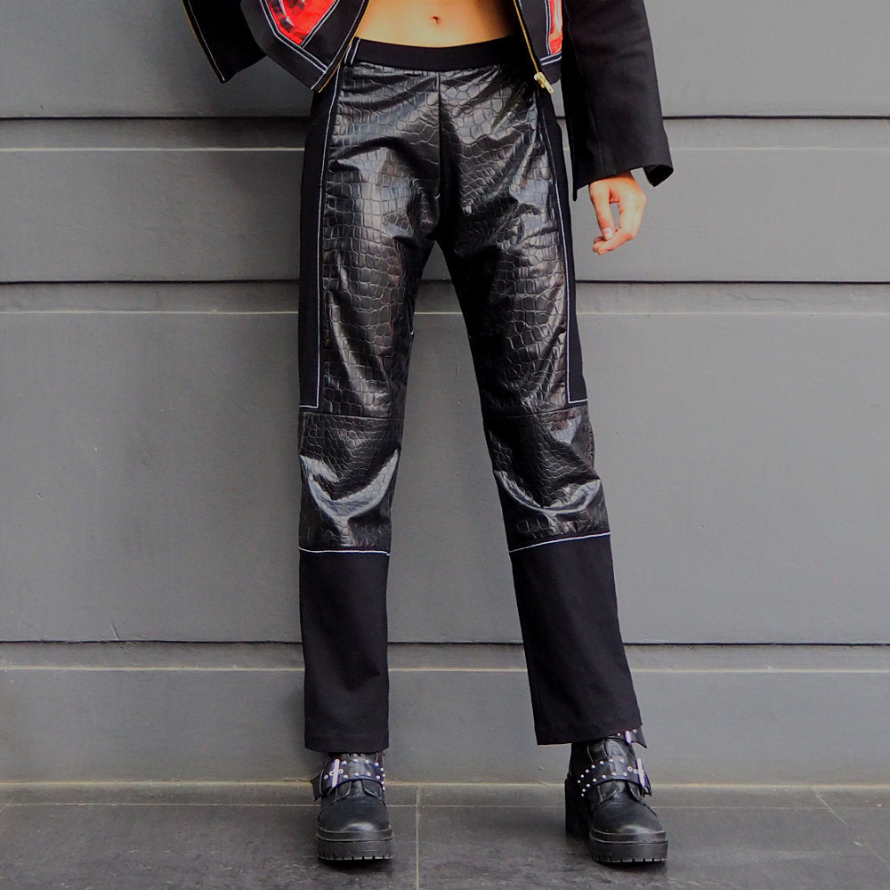 Gangsta Black Leather Pant (6564108271639)