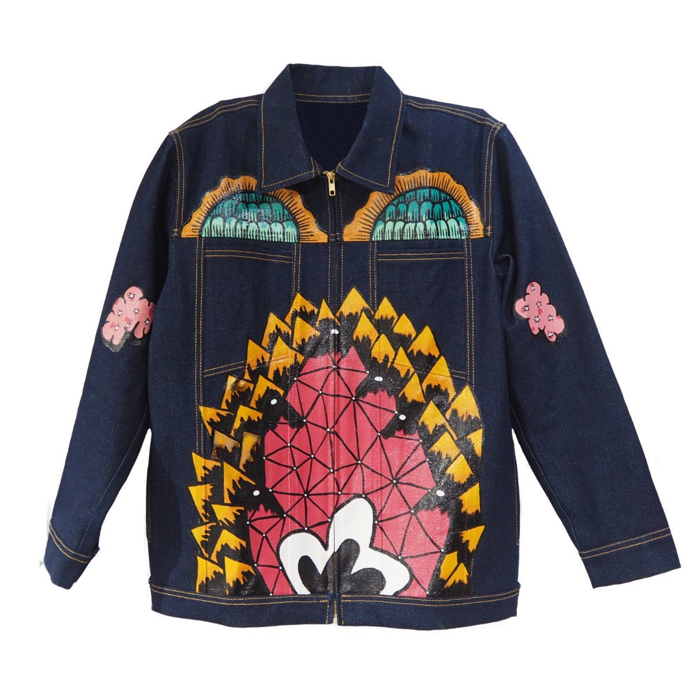 Signature Hand Painted Denim Jacket by Vy Patiah (6602377134103)