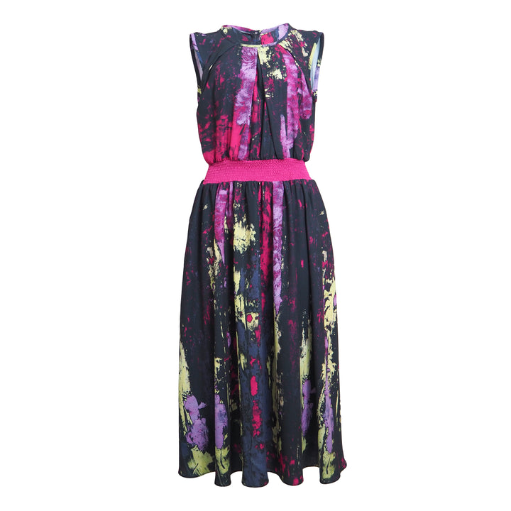 Abstract Reminiscence Summer Black Dress (6548791558167)