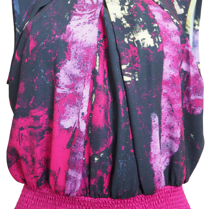 Abstract Reminiscence Summer Black Dress (6548791558167)