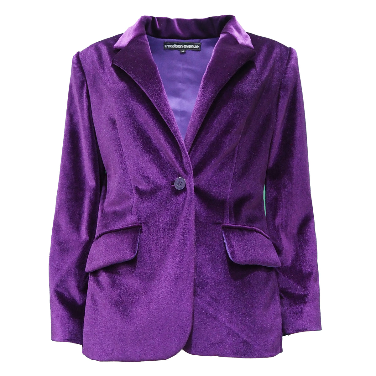 Signature Blazer in Purple Velvet (6639598829591)