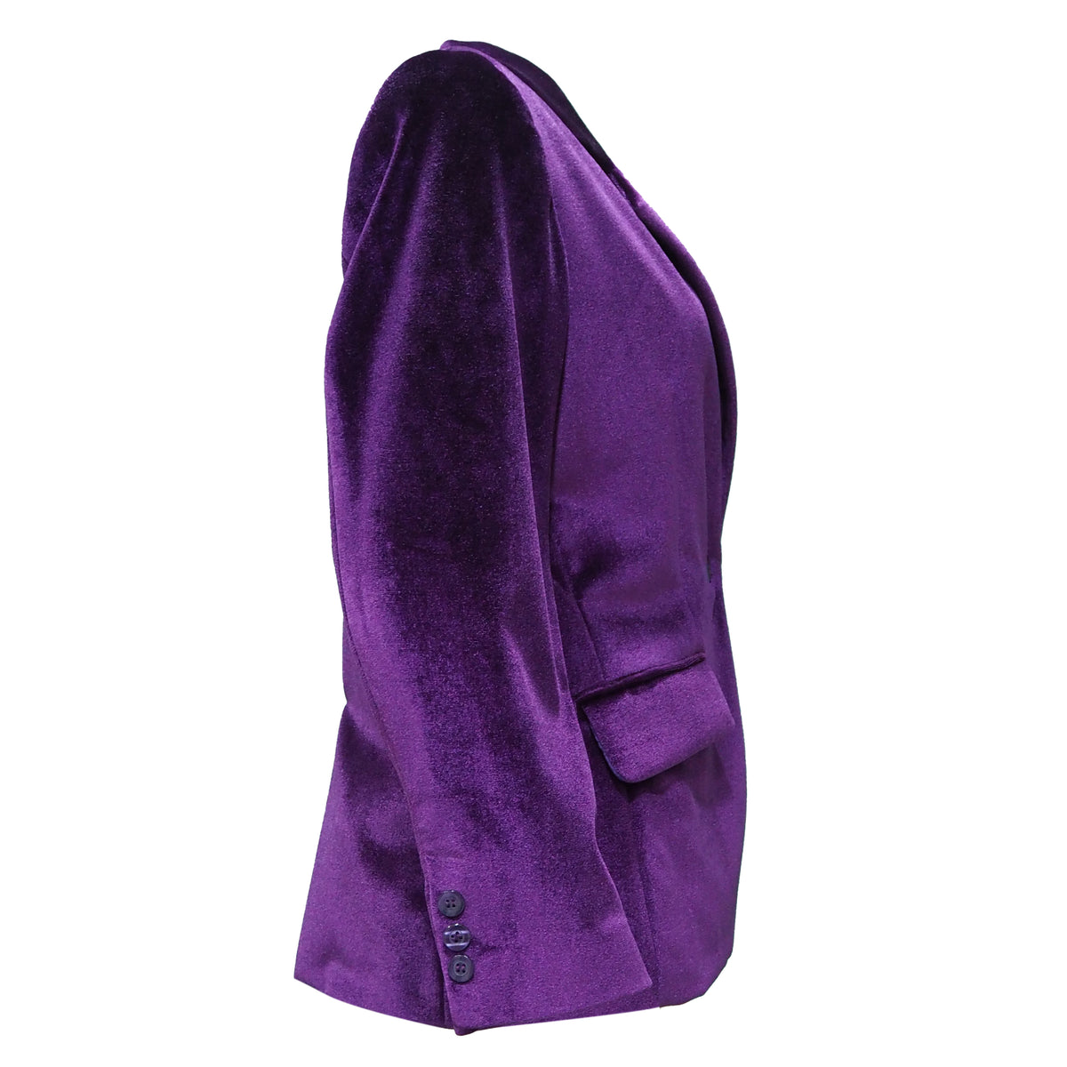 Signature Blazer in Purple Velvet (6639598829591)