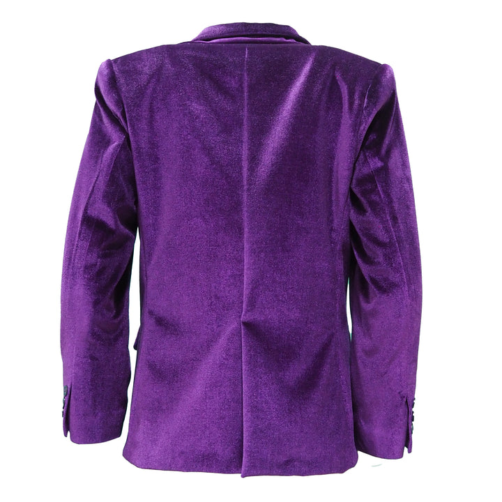 Signature Blazer in Purple Velvet (6639598829591)