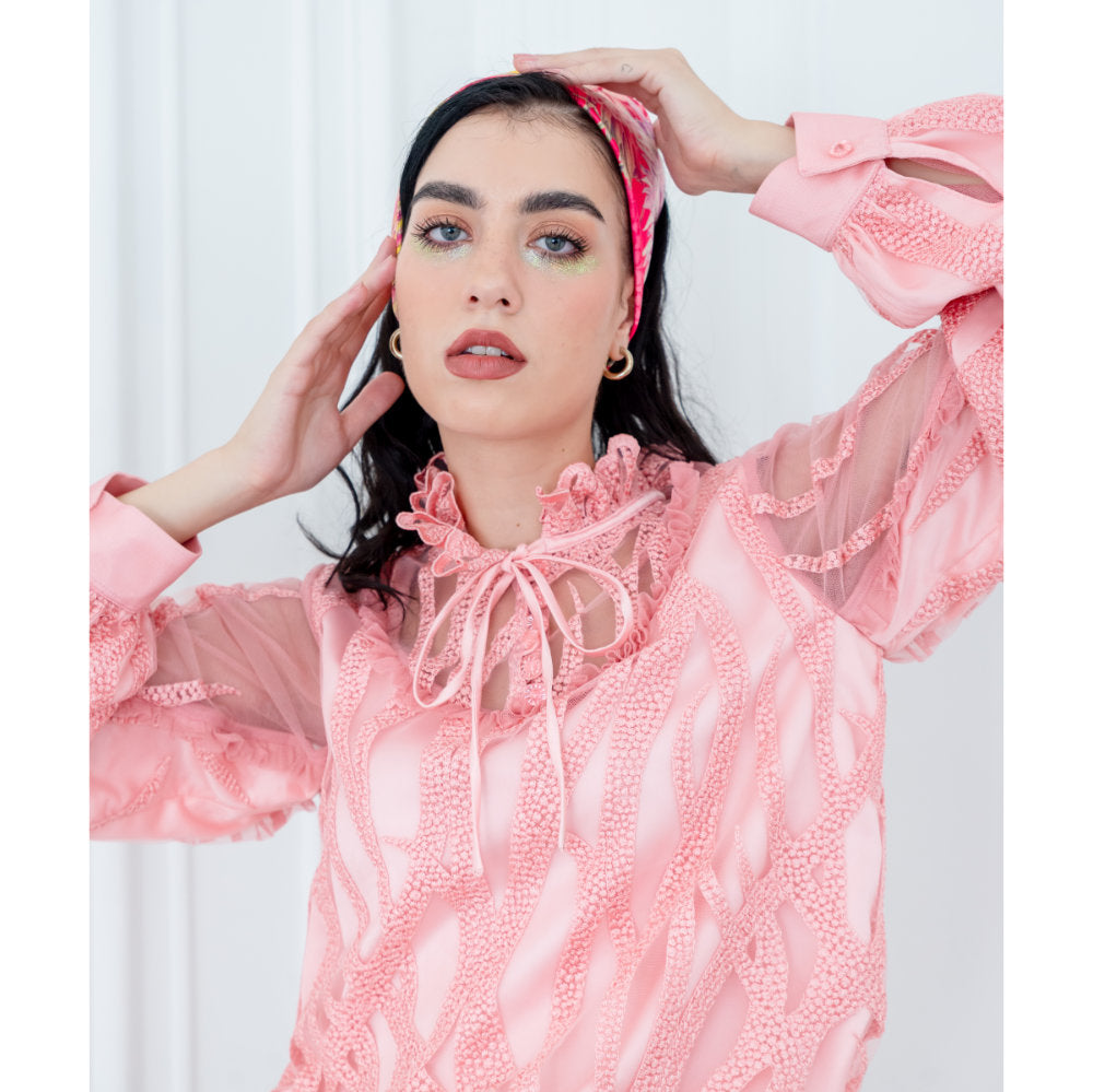 Romantic Lace Top in Rose gold (6818230730775)
