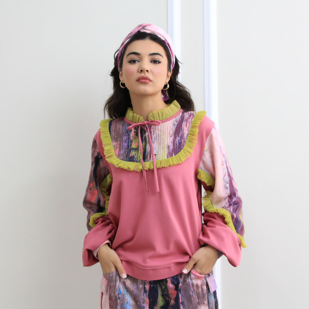 Romantic Top With Abstract Purple Reminiscence (6548791328791)
