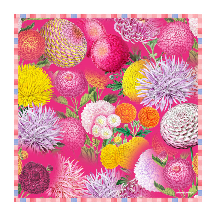 Flower Passion Pink Scarf (6861031243799)