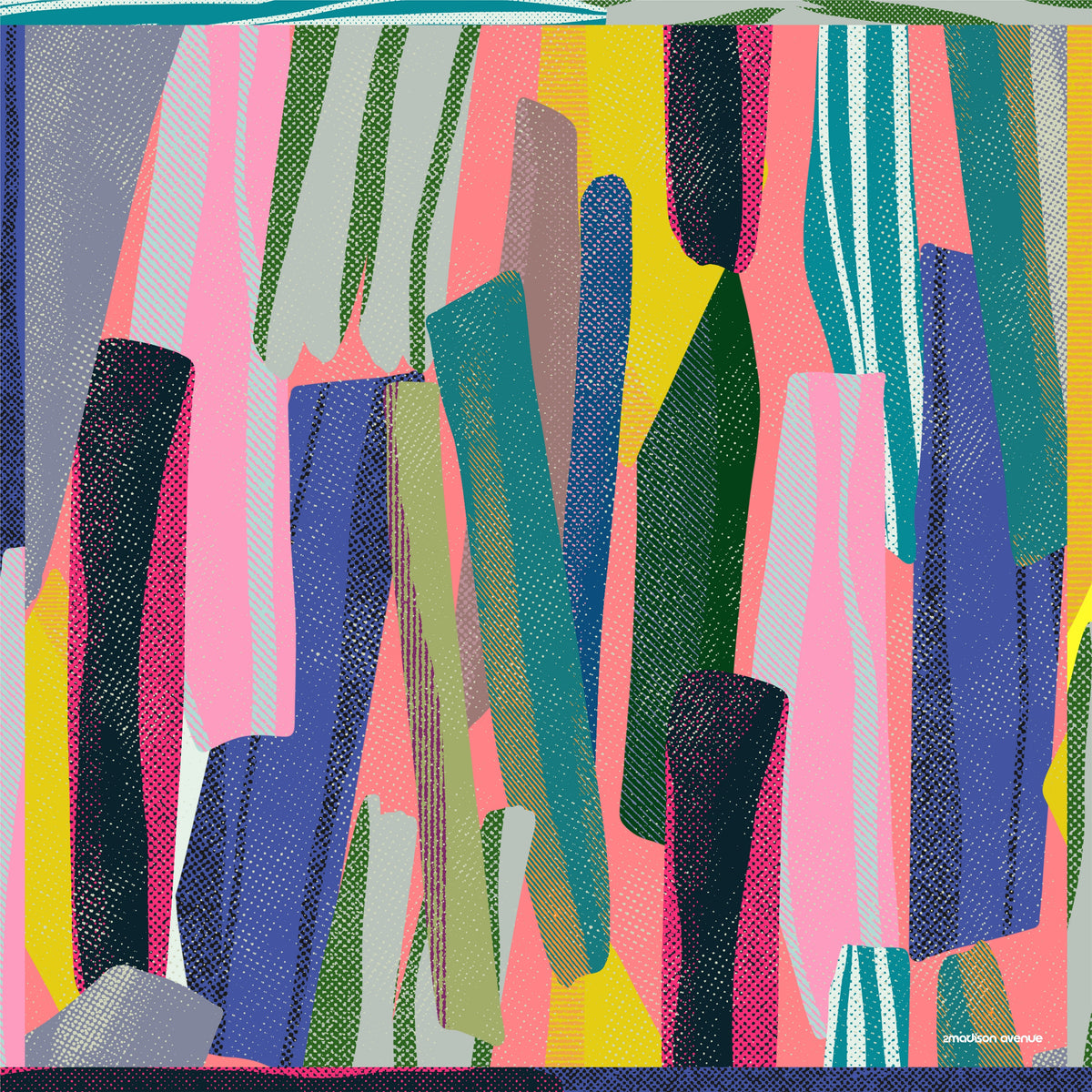 Abstract Passion Pink Scarf (6818950742039)