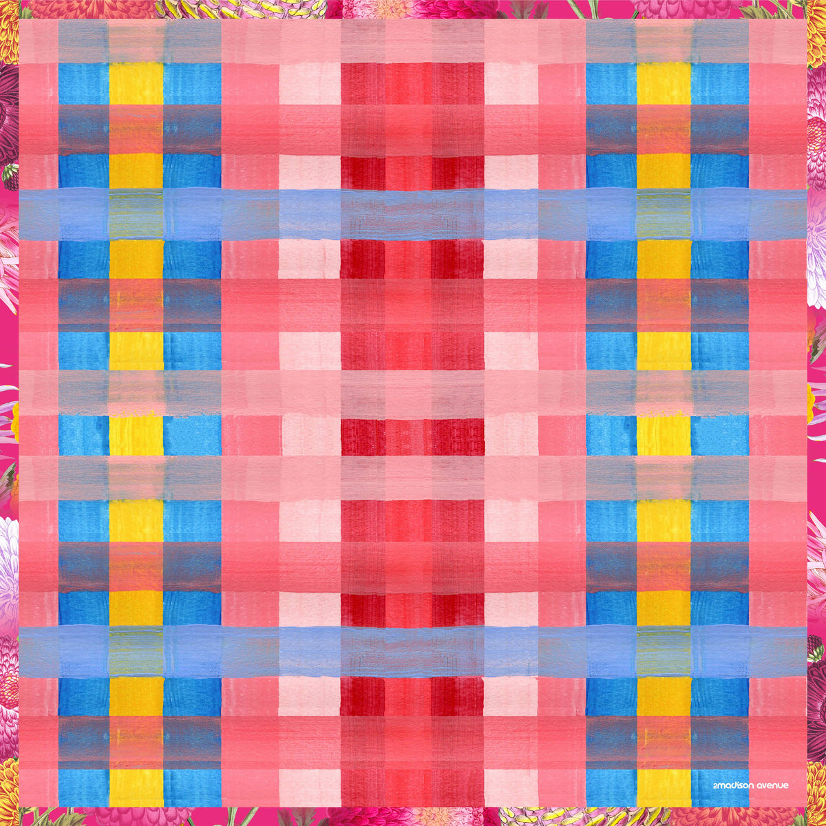 Gingham Passion Pink Scarf (6832756391959)