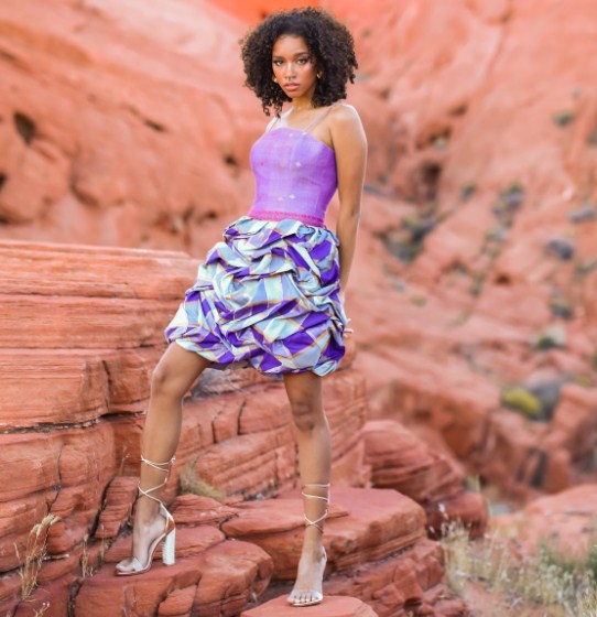 Mini Short Dress With Layer Skirt in Saroong Makassar (6561584283671)