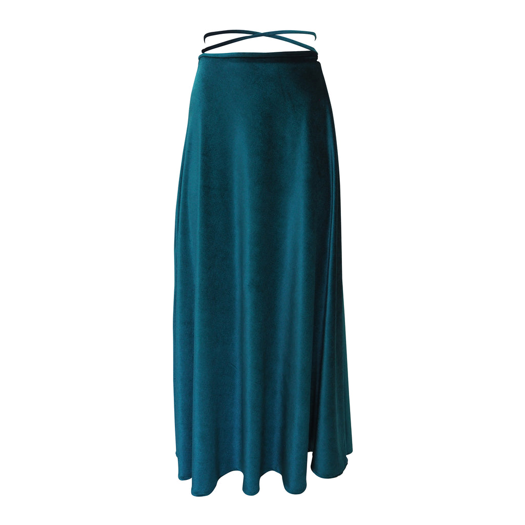 Velvet Jade Long Skirt (6713837125655)