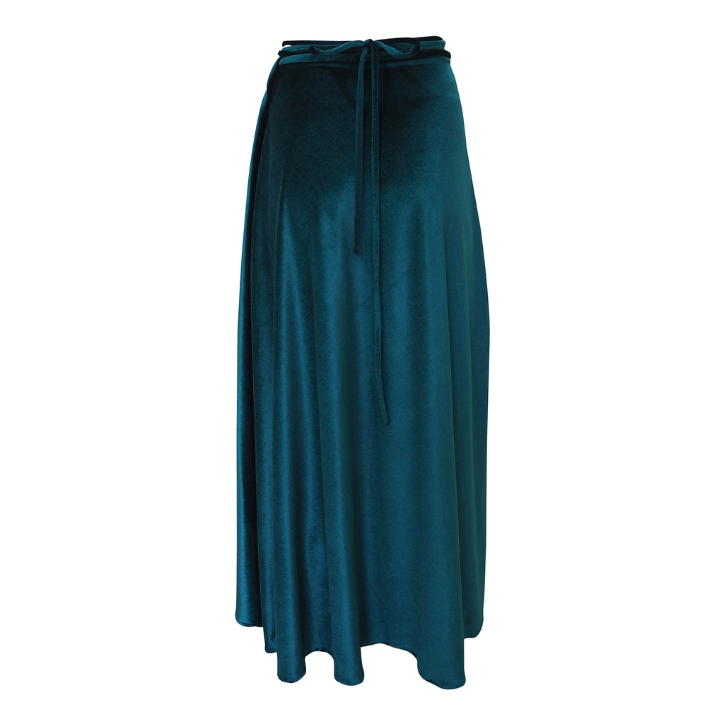 Velvet Jade Long Skirt (6713837125655)